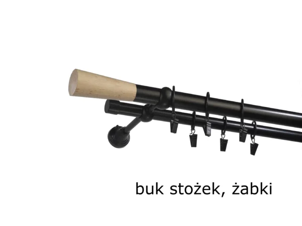 Karnisz Metalowy FI 25 Podwójny ścienny 10 kolorów - obrazek 24