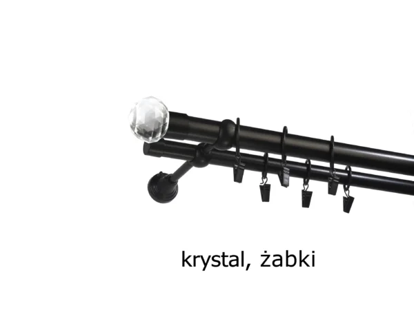 Karnisz Metalowy FI 25 Podwójny ścienny 10 kolorów - obrazek 22