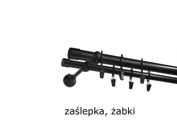 Karnisz Metalowy FI 25 Podwójny ścienny 10 kolorów - obrazek 27