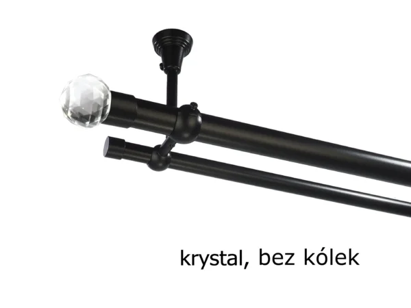 Karnisz Metalowy FI 25 Podwójny sufitowy bez kółek 10 kolorów - obrazek 22