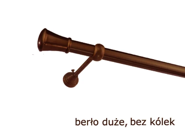 Karnisz Metalowy FI 25 Pojedynczy ścienny bez kółek 10 kolorów - obrazek 10