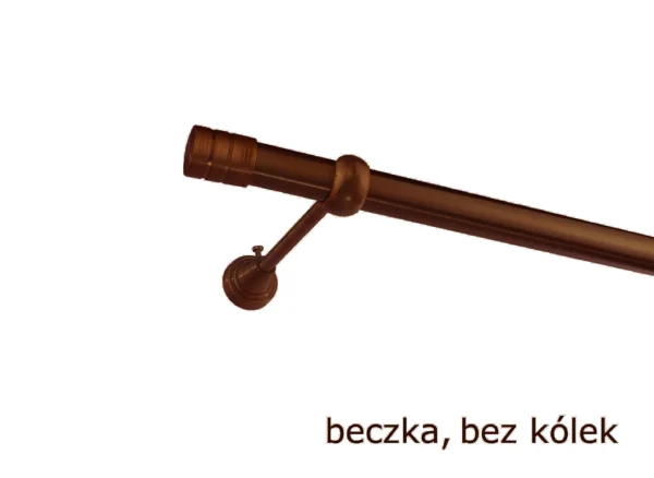 Karnisz Metalowy FI 25 Pojedynczy ścienny bez kółek 10 kolorów - obrazek 11