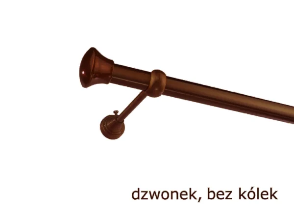 Karnisz Metalowy FI 25 Pojedynczy ścienny bez kółek 10 kolorów - obrazek 8