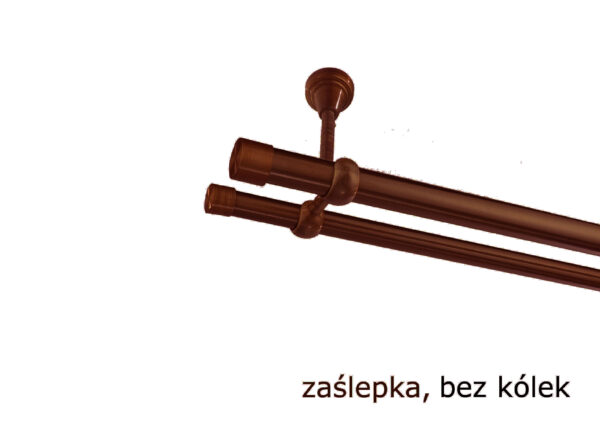 Karnisz Metalowy FI 25 Podwójny sufitowy bez kółek 10 kolorów - obrazek 35