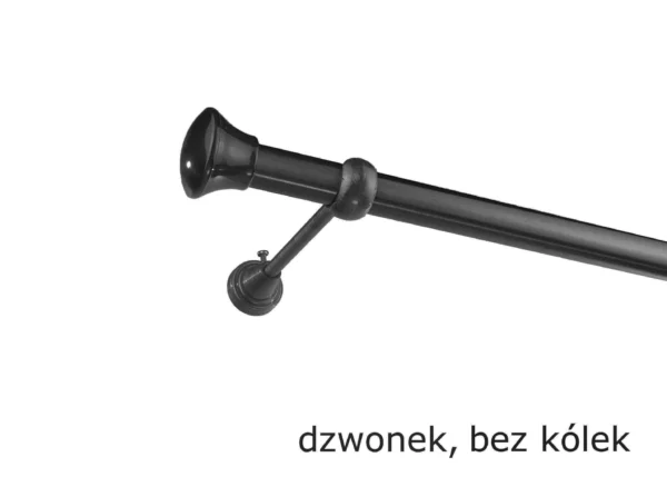 Karnisz Metalowy FI 25 Pojedynczy ścienny bez kółek 10 kolorów - obrazek 30