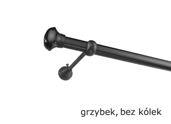 Karnisz Metalowy FI 25 Pojedynczy ścienny bez kółek 10 kolorów - obrazek 31