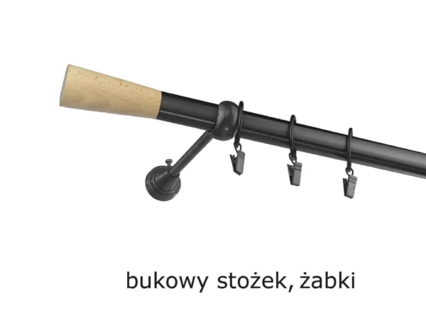 Karnisz Metalowy FI 25 Pojedynczy ścienny Na Wymiar - obrazek 39