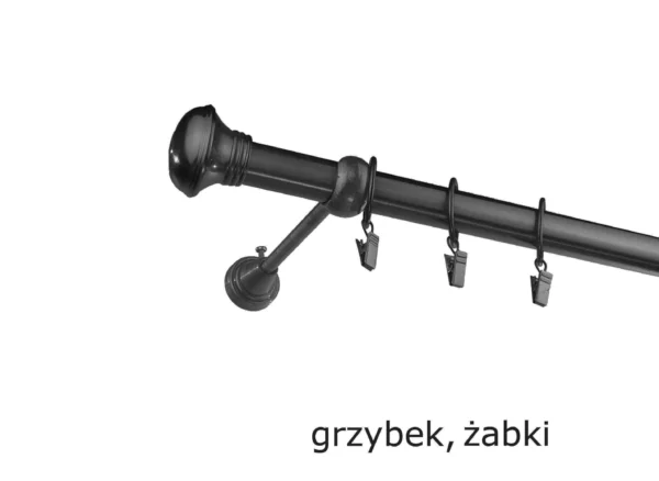 Karnisz Metalowy FI 25 Pojedynczy ścienny Na Wymiar - obrazek 42