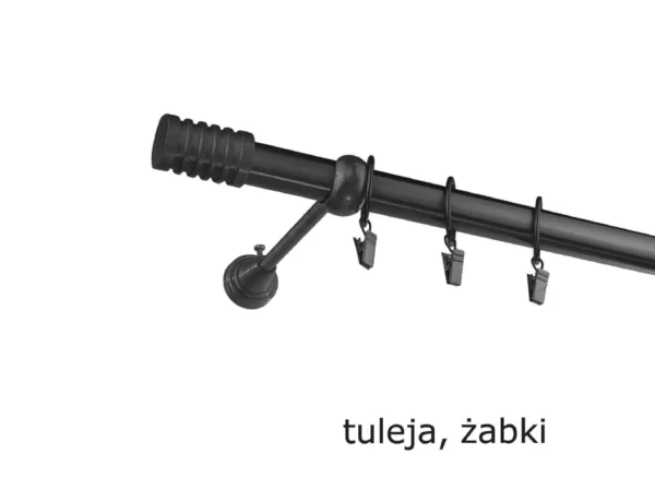 Karnisz Metalowy FI 25 Pojedynczy ścienny Na Wymiar - obrazek 41