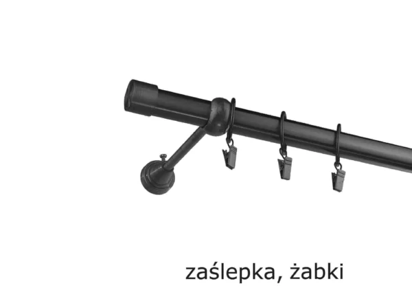 Karnisz Metalowy FI 25 Pojedynczy ścienny Na Wymiar - obrazek 40