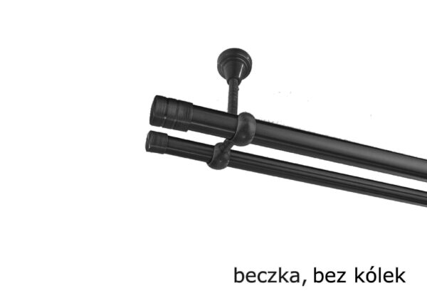 Karnisz Metalowy FI 25 Podwójny sufitowy bez kółek 10 kolorów - obrazek 27