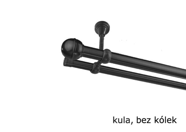 Karnisz Metalowy FI 25 Podwójny sufitowy bez kółek 10 kolorów - obrazek 5