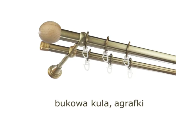 Karnisz Metalowy FI 25 Pojedynczy ścienny Na Wymiar - obrazek 21