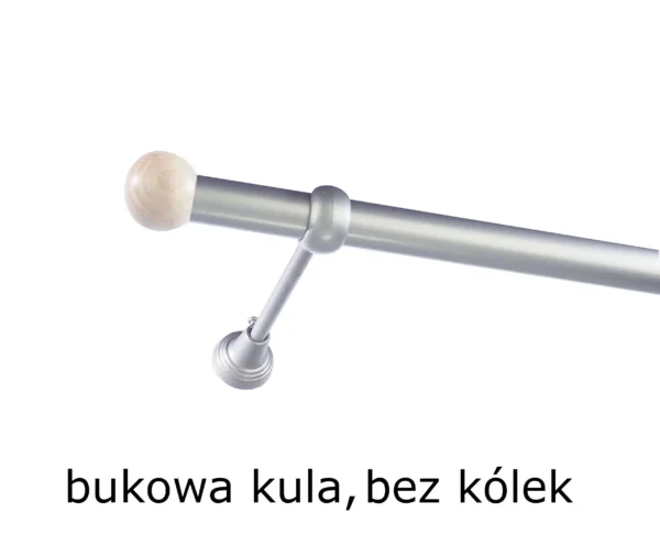 Karnisz Metalowy FI 25 Pojedynczy ścienny bez kółek 10 kolorów - obrazek 16