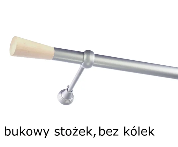 Karnisz Metalowy FI 25 Pojedynczy ścienny bez kółek 10 kolorów - obrazek 15