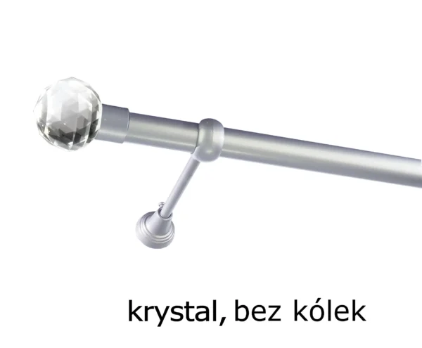 Karnisz Metalowy FI 25 Pojedynczy ścienny bez kółek 10 kolorów - obrazek 18