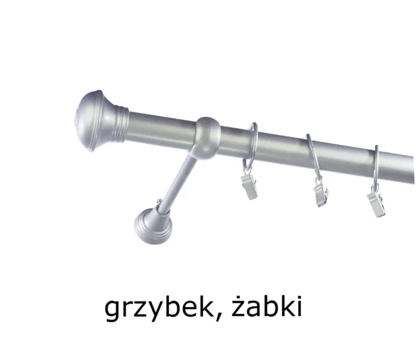 Karnisz Metalowy FI 25 Pojedynczy ścienny Na Wymiar - obrazek 7