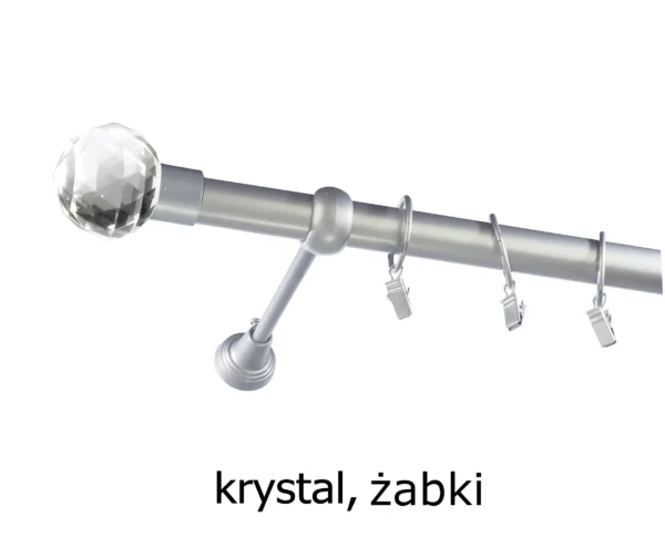 Karnisz Metalowy FI 25 Pojedynczy ścienny Na Wymiar - obrazek 6