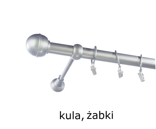 Karnisz Metalowy FI 25 Pojedynczy ścienny Na Wymiar - obrazek 5