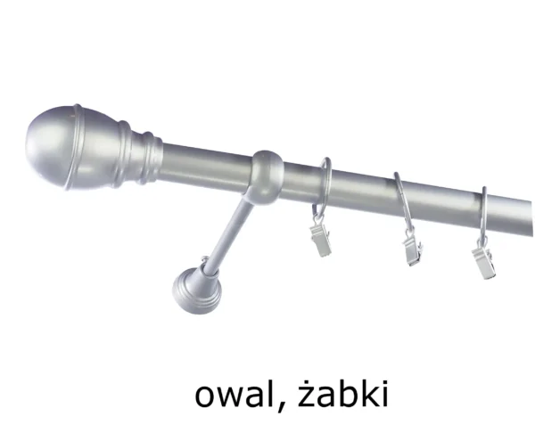 Karnisz Metalowy FI 25 Pojedynczy ścienny Na Wymiar - obrazek 4