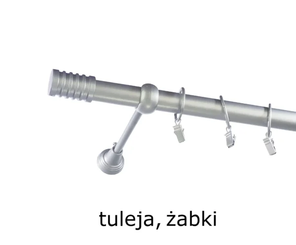 Karnisz Metalowy FI 25 Pojedynczy ścienny Na Wymiar - obrazek 3
