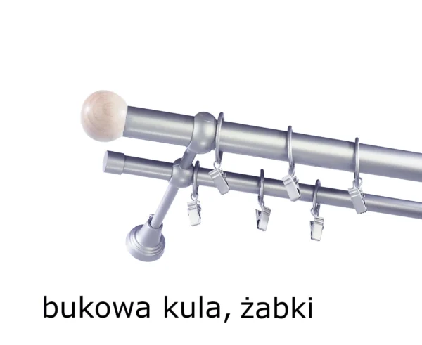 Karnisz Metalowy FI 25 Podwójny ścienny 10 kolorów - obrazek 10