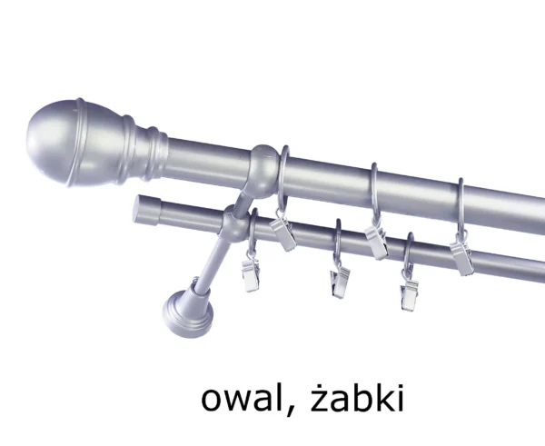 Karnisz Metalowy FI 25 Podwójny ścienny 10 kolorów - obrazek 12