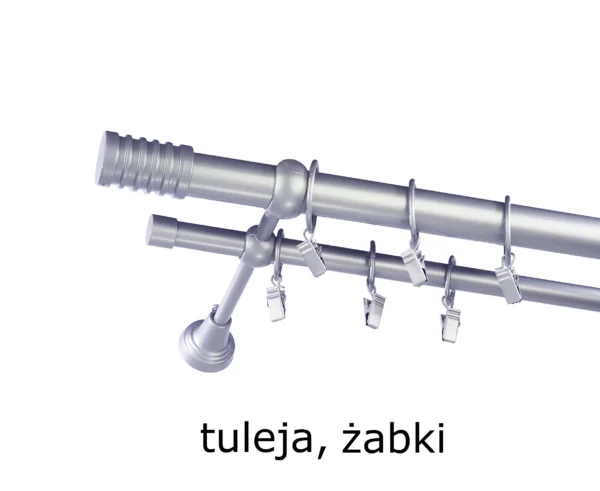 Karnisz Metalowy FI 25 Podwójny ścienny 10 kolorów - obrazek 11