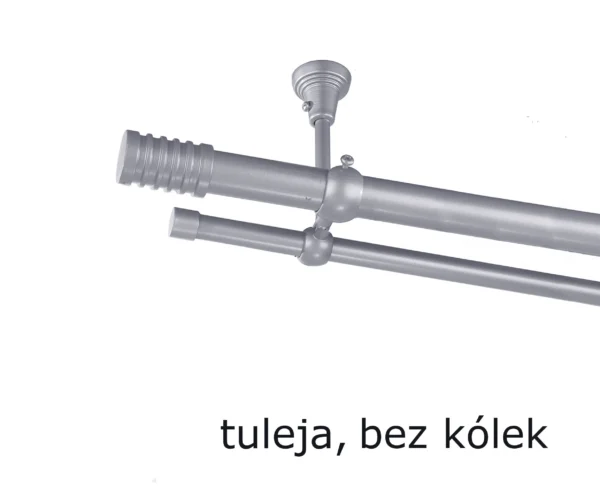 Karnisz Metalowy FI 25 Podwójny sufitowy bez kółek 10 kolorów - obrazek 45