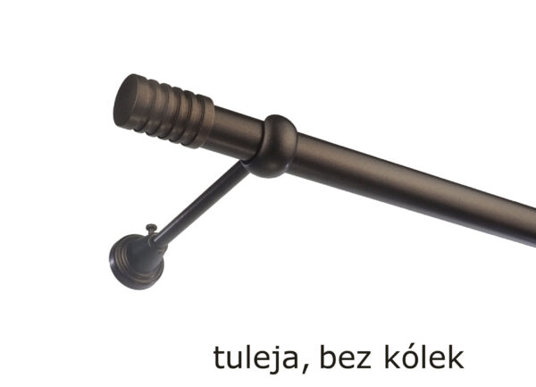 Karnisz Metalowy FI 25 Pojedynczy ścienny bez kółek 10 kolorów - obrazek 36