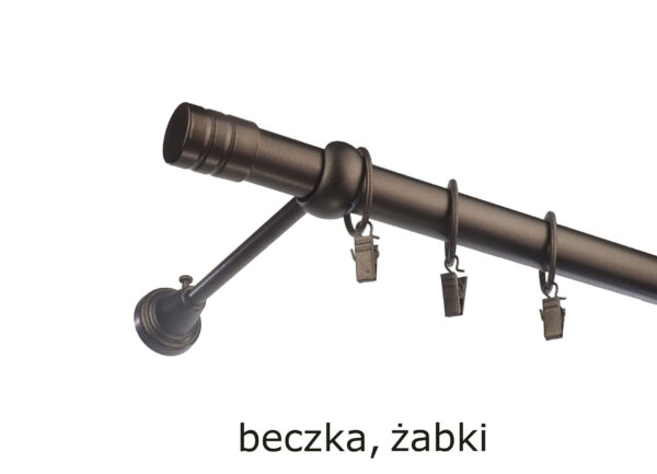 Karnisz Metalowy FI 25 Pojedynczy ścienny Na Wymiar - obrazek 47