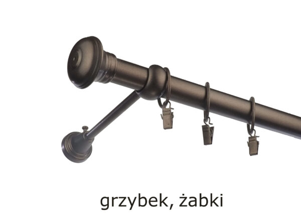 Karnisz Metalowy FI 25 Pojedynczy ścienny Na Wymiar - obrazek 45