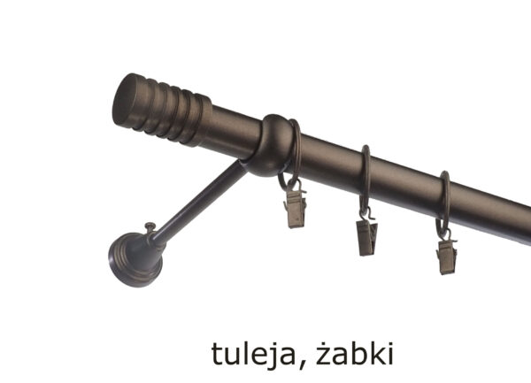 Karnisz Metalowy FI 25 Pojedynczy ścienny Na Wymiar - obrazek 43