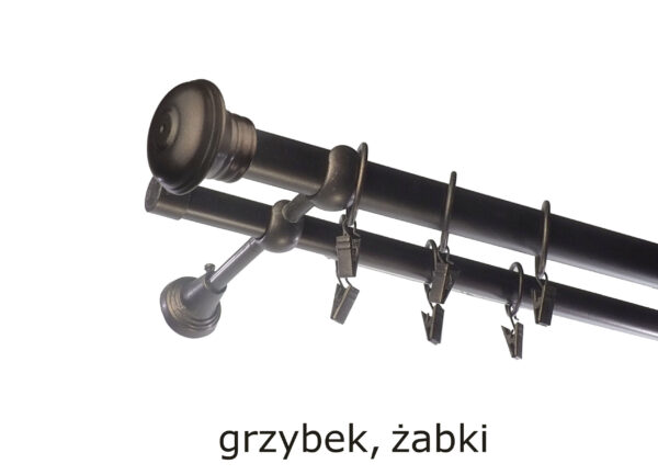 Karnisz Metalowy FI 25 Podwójny ścienny 10 kolorów - obrazek 40