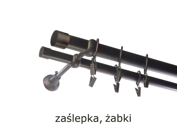 Karnisz Metalowy FI 25 Podwójny ścienny 10 kolorów - obrazek 43