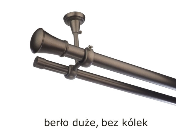 Karnisz Metalowy FI 25 Podwójny sufitowy bez kółek 10 kolorów - obrazek 39