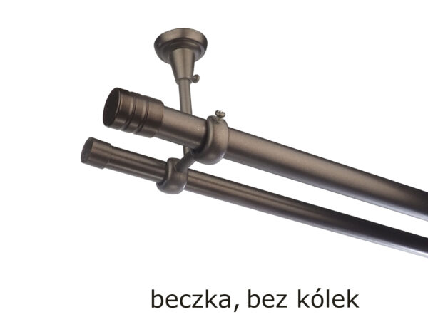 Karnisz Metalowy FI 25 Podwójny sufitowy bez kółek 10 kolorów - obrazek 38