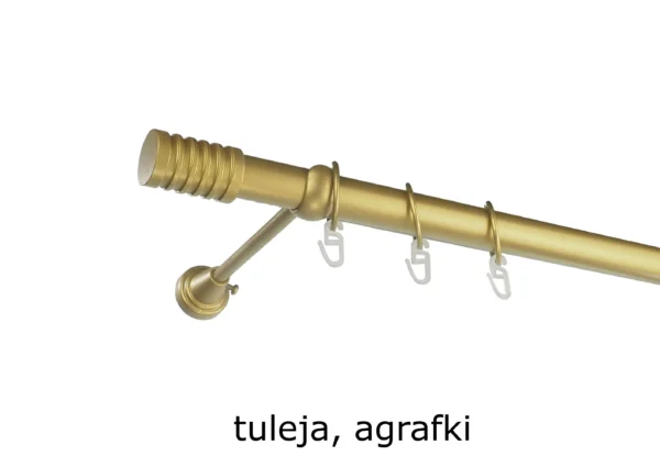 Karnisz Metalowy FI 25 Pojedynczy ścienny Na Wymiar - obrazek 13