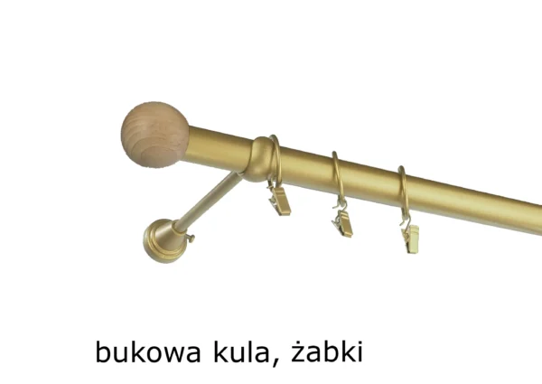 Karnisz Metalowy FI 25 Pojedynczy ścienny Na Wymiar - obrazek 14