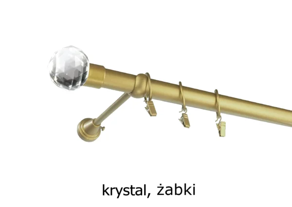 Karnisz Metalowy FI 25 Pojedynczy ścienny Na Wymiar - obrazek 19