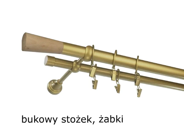 Karnisz Metalowy FI 25 Podwójny ścienny 10 kolorów - obrazek 13