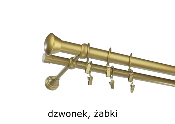 Karnisz Metalowy FI 25 Podwójny ścienny 10 kolorów - obrazek 14