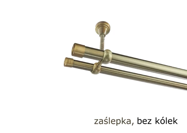 Karnisz Metalowy FI 25 Podwójny sufitowy bez kółek 10 kolorów - obrazek 25