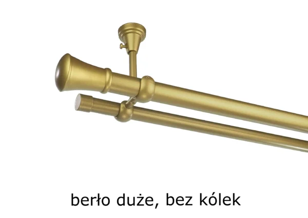 Karnisz Metalowy FI 25 Podwójny sufitowy bez kółek 10 kolorów - obrazek 17