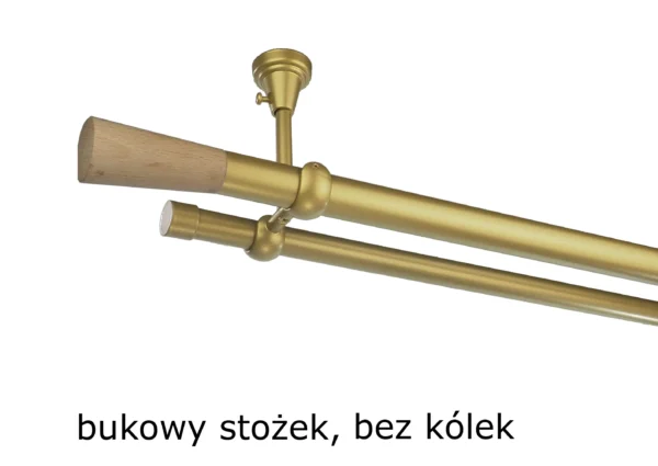 Karnisz Metalowy FI 25 Podwójny sufitowy bez kółek 10 kolorów - obrazek 15