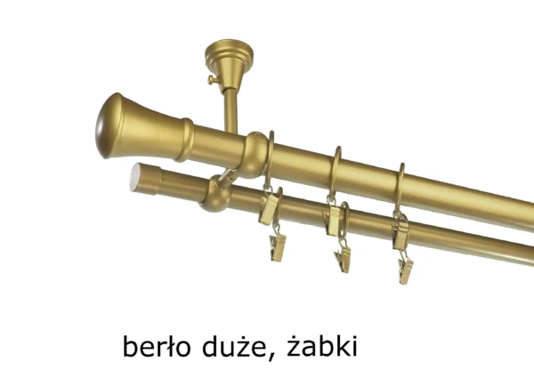 Karnisz Metalowy FI 25 Podwójny sufitowy 10 kolorów - obrazek 4