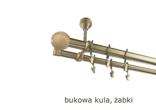 Karnisz Metalowy FI 25 Podwójny sufitowy 10 kolorów - obrazek 29