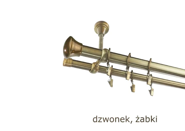 Karnisz Metalowy FI 25 Podwójny sufitowy 10 kolorów - obrazek 30