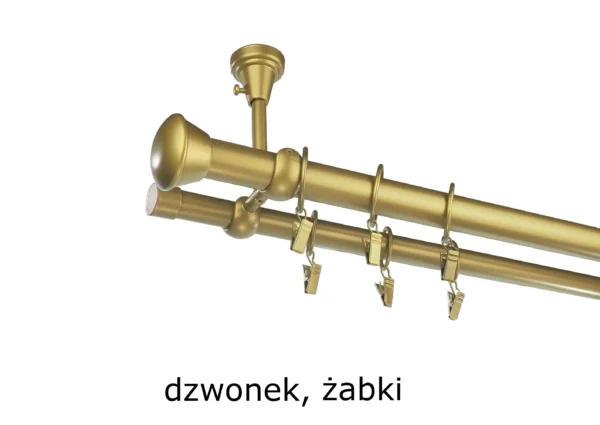 Karnisz Metalowy FI 25 Podwójny sufitowy 10 kolorów - obrazek 16