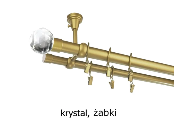 Karnisz Metalowy FI 25 Podwójny sufitowy 10 kolorów - obrazek 15